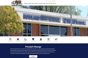 A screenshot of the website for SCHOOL NAME